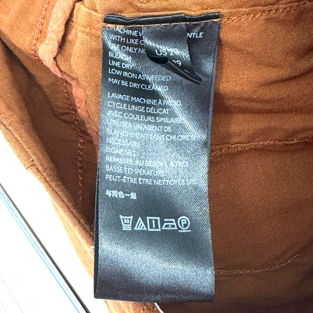 Anthropologie Megan Cargo Utility Shorts Brown High Rise Linen Blend Pockets 29 - Picture 4 of 14